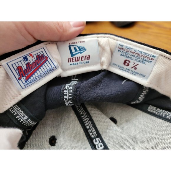 Vintage New Era Cleveland Indians Chief Wahoo 59/50 Pro Model Sz 6 7/8 Wool USA - Picture 3 of 4